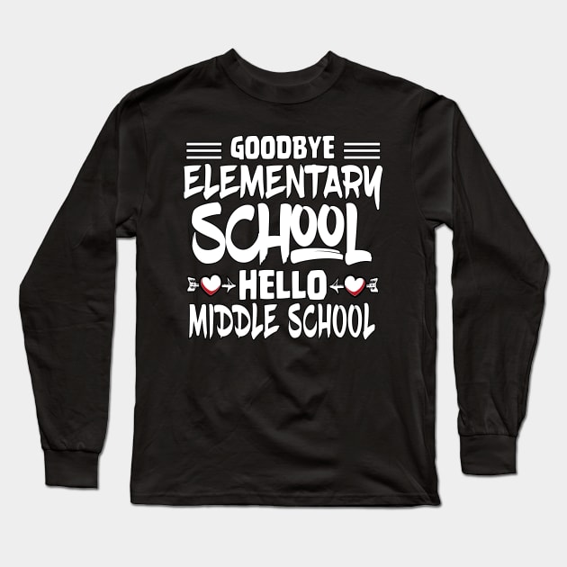 goodbye elementary school white Long Sleeve T-Shirt by Ardesigner